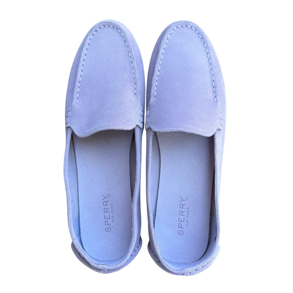 Sperry Top-Sider Womens Lavender Purple Leather Driving Loafers 9.5M